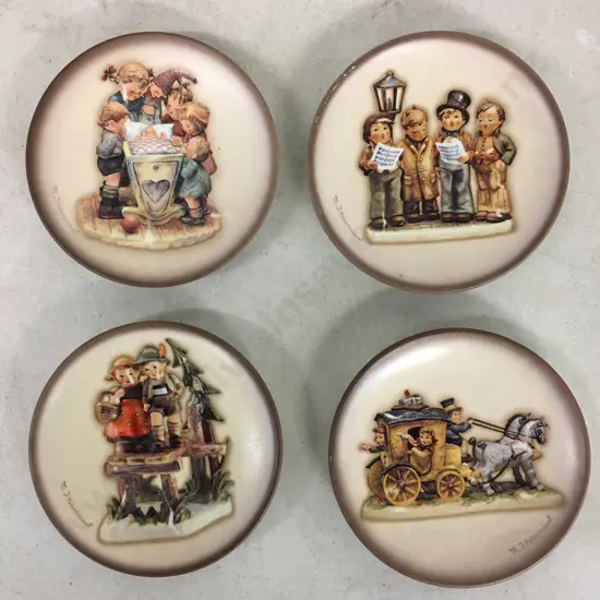 Hummel Mini Collector Plates x4